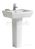 EASTBROOK QUBA BASIN 590MM ONE TAP HOLE WH