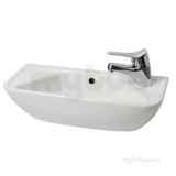 CLOAKROOM BASIN 509X216 TWO TAP HOLES WH 56.0054