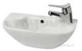 CLOAKROOM BASIN 419X216 ONE TAP HOLE WH 56.0056