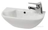 CLOAKROOM BASIN 419X216 TWO TAP HOLES WH 56.0057