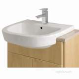 56.0064 Metro Semi-recessed Basin One Tap Hole Wh