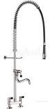 Delabie Pre-rinse Set W Twin Hole Mix C-c 150 Plus Swivel Spout 22 L200