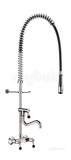 Delabie Pre-rinse Set W Black Hose Wall Mtd Plus Swivel Spout 22 L200