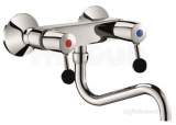 Delabie Wall Mtd Mixer 45lpm Swan Neck Swivel Underspout 22 L200mm