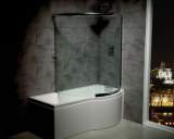 57.6000 Celsius Showerbath Screen Silver