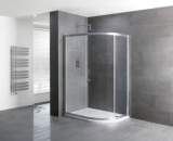 Volente 900x760 Single Door Offset Quad Silver 58.110