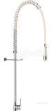 Delabie Pre-rinse Set With White Hose Single Hole Mixer No Bib Tap