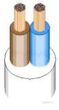 0.75mm 2-core Flex White Pvc 100m Per M