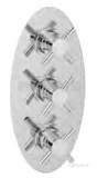 Eastbrook Oval Triple Plate Round Rings Chrome