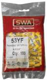 Specialised Wiring Accesories Fork Terminal 5.3mm Yellow (pack Of 100)