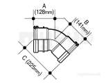 160MM PLASTIDRAIN BEND DOUBLE 45D 6P04B