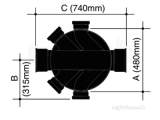 6UR929 U-RIB INSP CHAMBER BASE 150X110MM