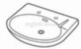Armitage Shanks Portman S2221 500mm Two Tap Holes Basin And O/f Ex Chn Wh S222101