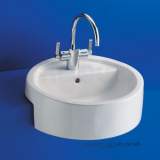 Ideal Standard White E0014 One Tap Hole Semi-countertop Basin White