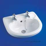 Armitage Shanks Sandringham S2508 500mm Two Tap Holes Countertop Basin Wh