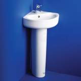 IDEAL STANDARD ARC E792901 450MM TWO TAP HOLES CNR BASIN WHITE
