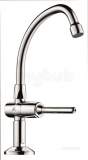 Delabie Tempostop Pillar Basin Tap M1/2 Inch Swan Neck Spout Lever L150