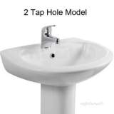 Loire 535 Basin Two Tap Holes White 75.0014