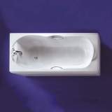 IDEAL STANDARD ALTO 1700 X 750MM NO TAP HOLES BATH plus CHROME PLATED GRIPS WHITE