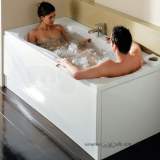 IDEAL STANDARD AQUA DUO 1800 X 800 NO TAP HOLES BATH INC WASTE and PNL WH