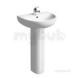 E100 ROUND WASHBASIN 500X410 ONE TAP HOLE WHITE