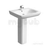 E100 Sqr L/abled Basin 550x550 One Tap Hole White