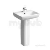 E100 Square Washbasin 500x420 One Tap Hole White