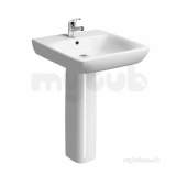 E100 Sqr L/abled Basin 650x550 One Tap Hole White