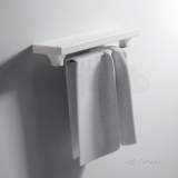 Alento Ceramic Shelf And Steel Towel Rail 42cm White 85.0019