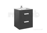 Debba 600mm 2 Drawer Vanity Unit Ant Gry