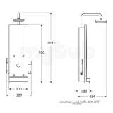 Ideal Standard Trevi T934301 Sled Crnr Shower Totem Wh