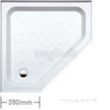 CORAM PENTAGON 900 X 900MM W/G TRAY O E W