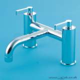 Ideal Standard Silver E0072 Two Tap Holes Deck Bath Mixer Cp