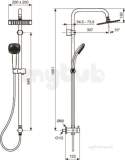 Ideal Standard Cube Dual Fixed Riser And Handset For Bivs A5834aa
