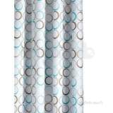 Teal Rings Textile Shower Curtain Af583339