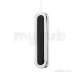 Croydex Black Oval Light Pull Chrome