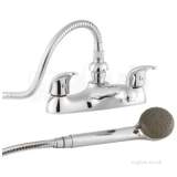 Aquations Premiere Deck Mounted 2 Tap Bath Shower Mixer Aq5868cp