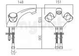 ASTRA MONO BASIN MIXER WITH DISC VALVES