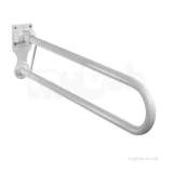 Avalon Hinged Support Rail No T/roll Holder -white Av4911wh