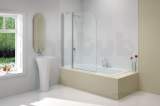 Ionic 2 Panel Folding Curved Bath Screen