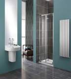 Showerlux Glide Bifold Door 900mm Silver/clear Glass