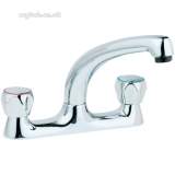 Deva Dbo105 Profile Two Tap Holes Sink Mixer Cp