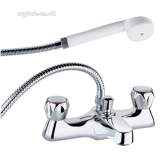 DEVA DBO106 PROFILE TWO TAP HOLES BATH SHOWER MIXER CP