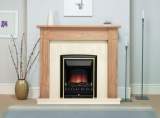 Darras Nat Oak C/w Black Panel And Hearth