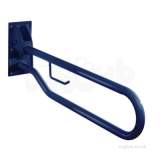 Doc.m Hinged Support Rail-with Toilet Roll Holder-blue Sr5810be