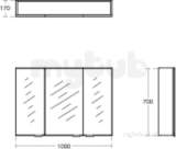 Ideal Standard Concept Space Mrr Cab 1000 Alum Ef 3door E0335kp