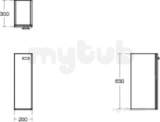 Ideal Standard Concept Space Side 200 Aoak Unit 300d E0437so