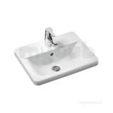 Ideal Standard Concept E5015 580mm One Tap Hole Rect Ctop Basin Wh