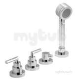 4 Hole Bath Shower Mixer Deck Mountd W/o Ela-135/ns-3/4-c/p