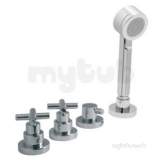 4 Hole Bath Shower Mixer Deck Mountd W/o Elw-135/ns-3/4-c/p